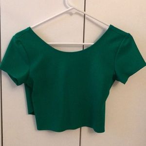 Dark green crop top